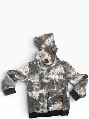 Under Armour Kids Tie-Dye Hoodie in Gray and White